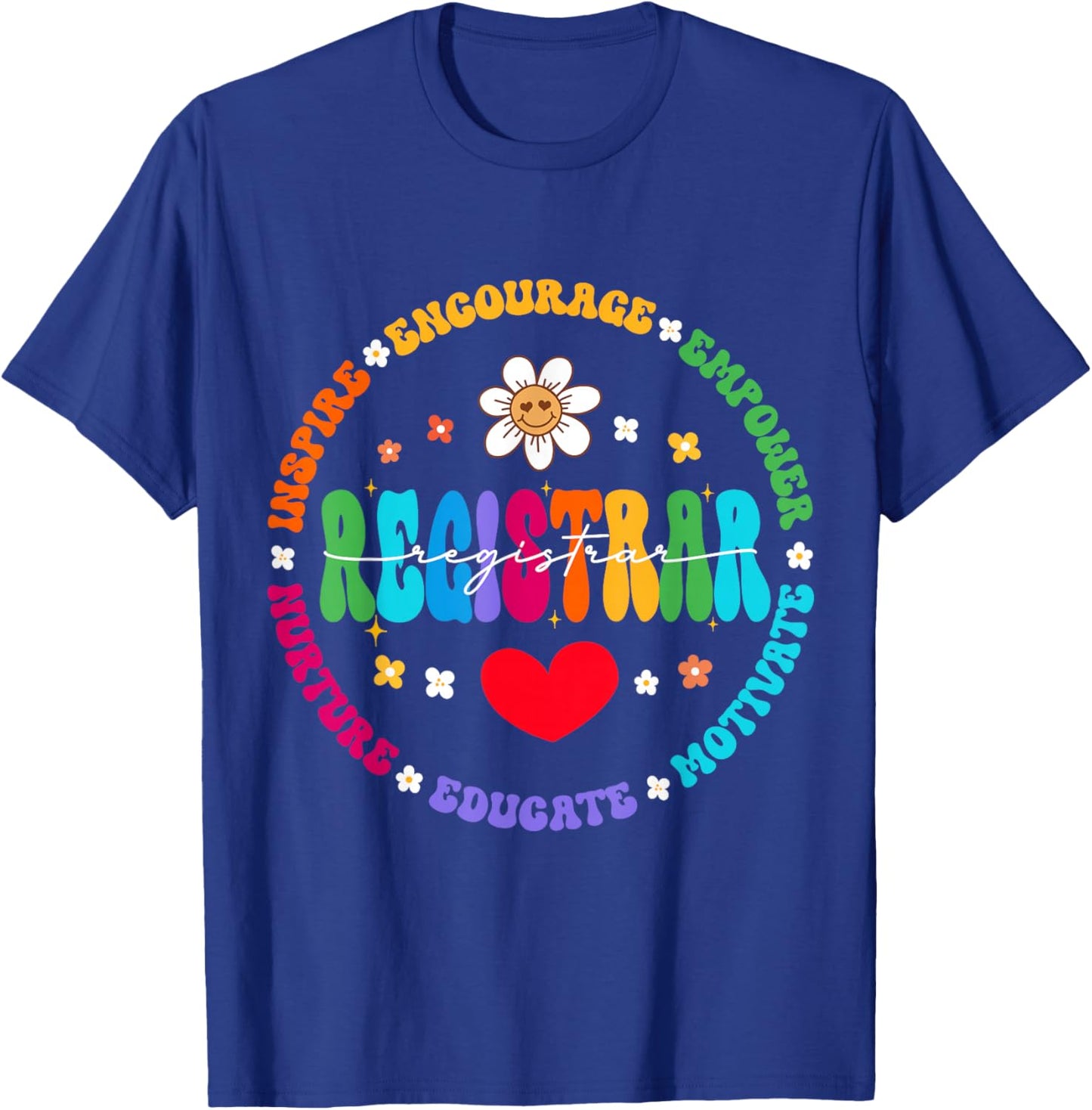 Groovy School Registrar Back to School Appreciation Squad T-Shirt - T-Shirt | Royal