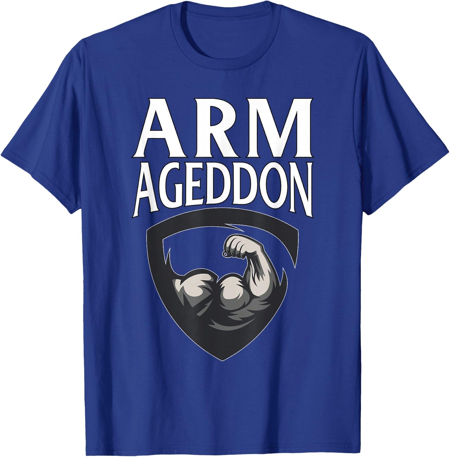 Armageddon | Fitness Weightlifting Deadlift Workout Gym T-Shirt - T-Shirt | Royal