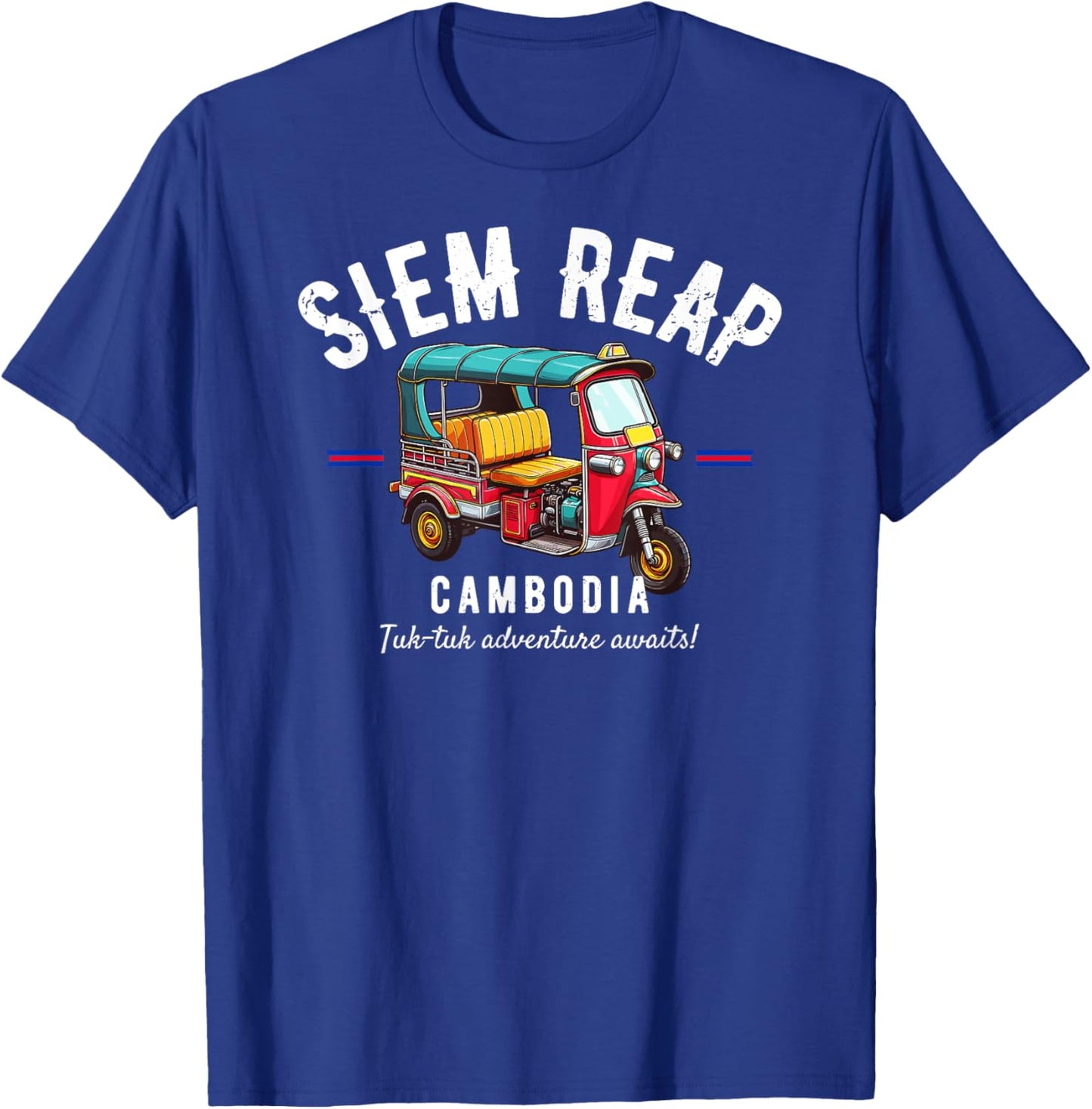 Vintage Tuk-Tuk Siem Reap Cambodia | Asia Tuk-Tuk Lover T-Shirt - T-Shirt | Royal