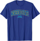 Morehead State Eagles Arch Over Black Officially Licensed T-Shirt - T-Shirt | Royal