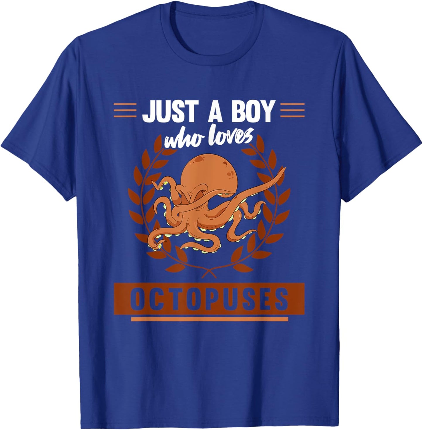 Dabbing Octopus Mollusk Just A Boy Who Loves Octopuses T-Shirt - T-Shirt | Royal