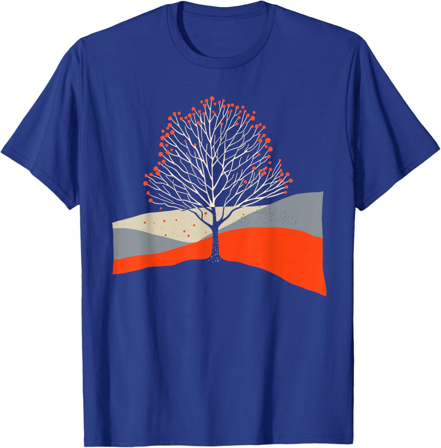 Japanese Tree and Leaves Art, Natur Lover, Men, Women T-Shirt - T-Shirt | Royal