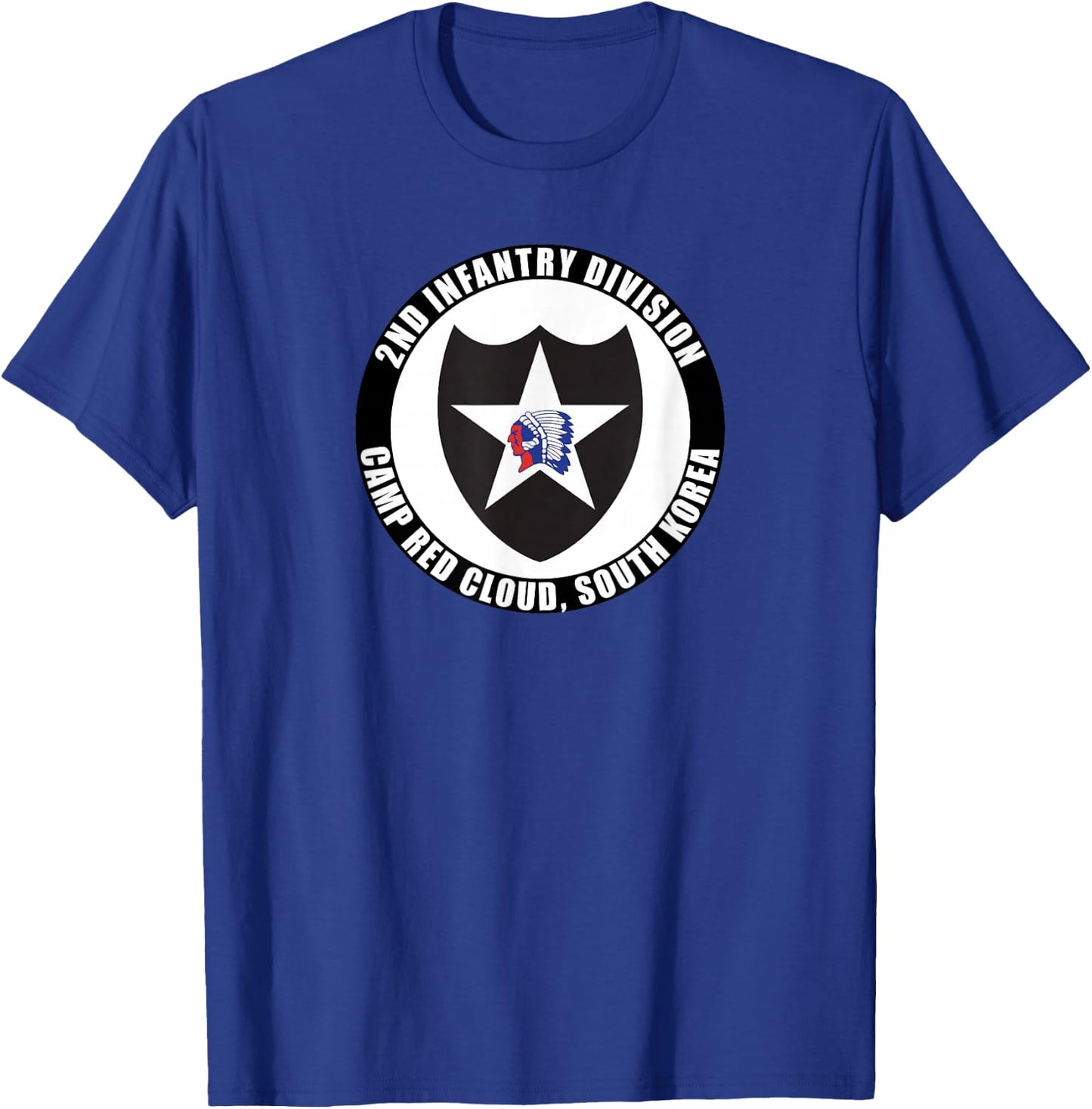 2nd Infantry Division Camp Red Cloud Korea Emblem Veteran T-Shirt - T-Shirt | Royal