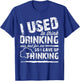 Used To Think Drinking Was Bad For Me So I Gave Up Thinking T-Shirt - T-Shirt | Royal