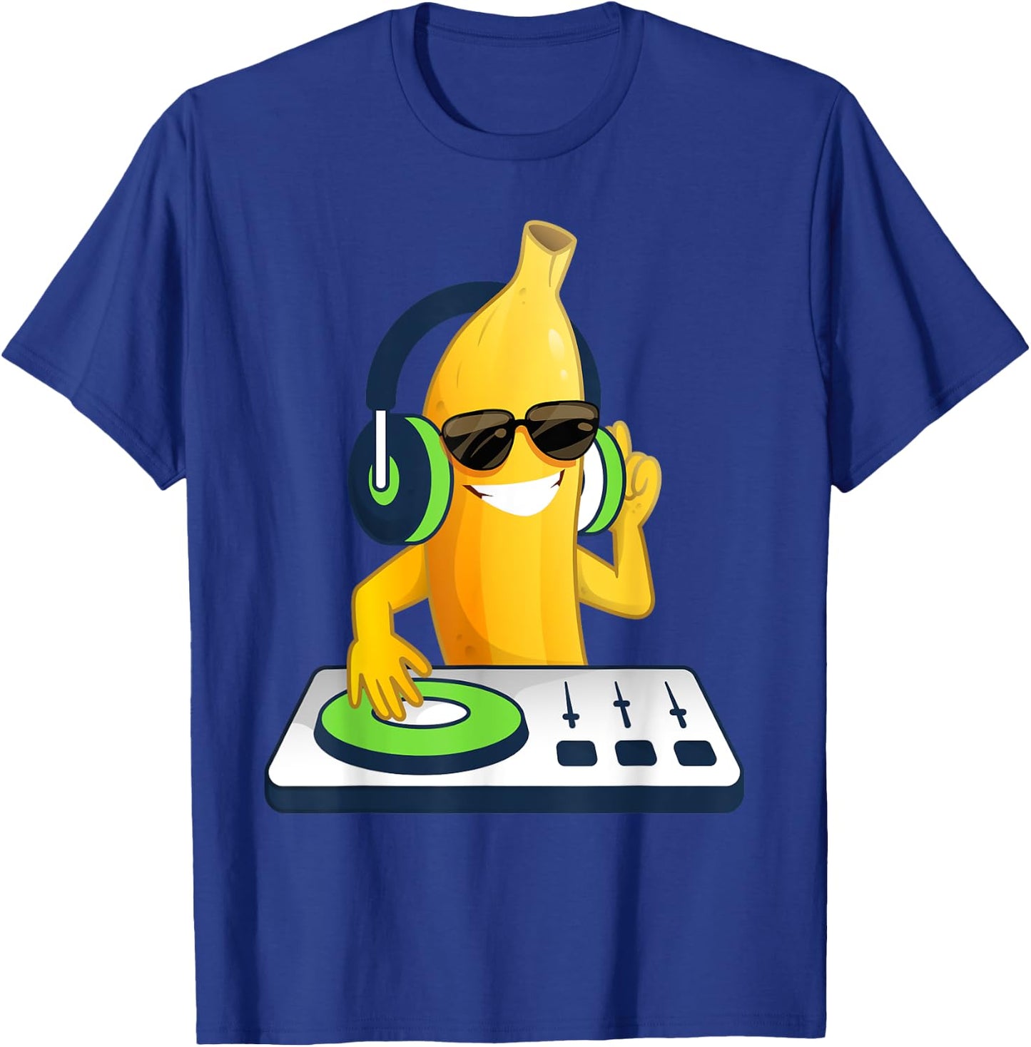 Funny Cool DJ Banana Sunglusses Costume Banana Lovers Fun T-Shirt - T-Shirt | Royal