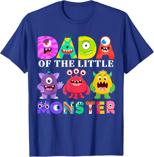 Dada Little Monster Kids 1st Birthday Party Family Monster T-Shirt - T-Shirt | Royal