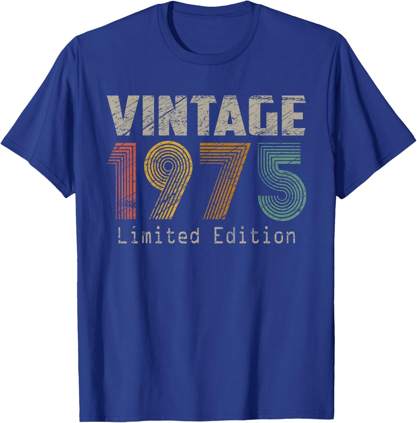 Vintage 1975 50th Birthday Gifts 50 Year Old Women T-Shirt - T-Shirt | Royal