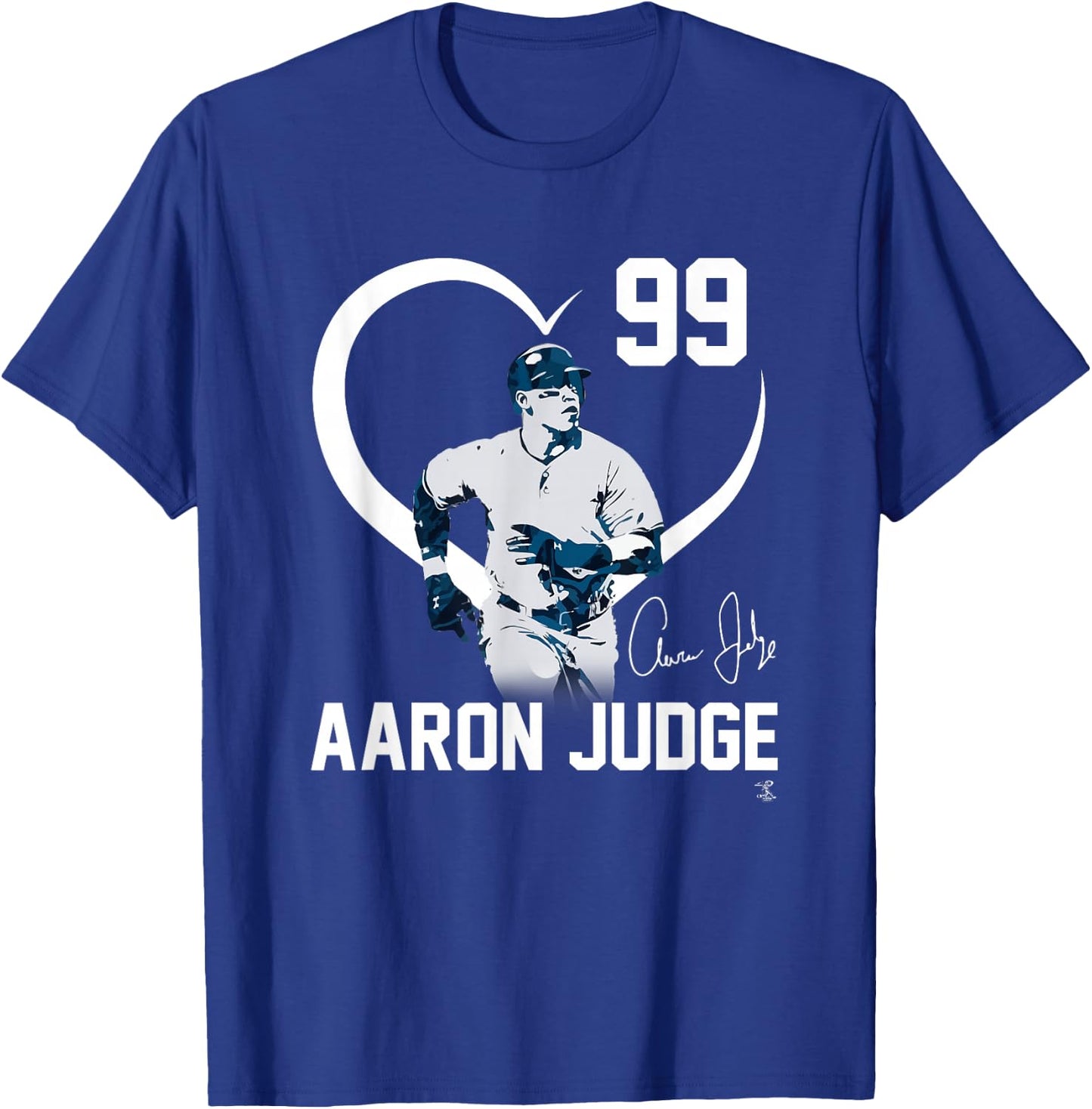 Aaron Judge Player Heart - Apparel T-Shirt - T-Shirt | Royal