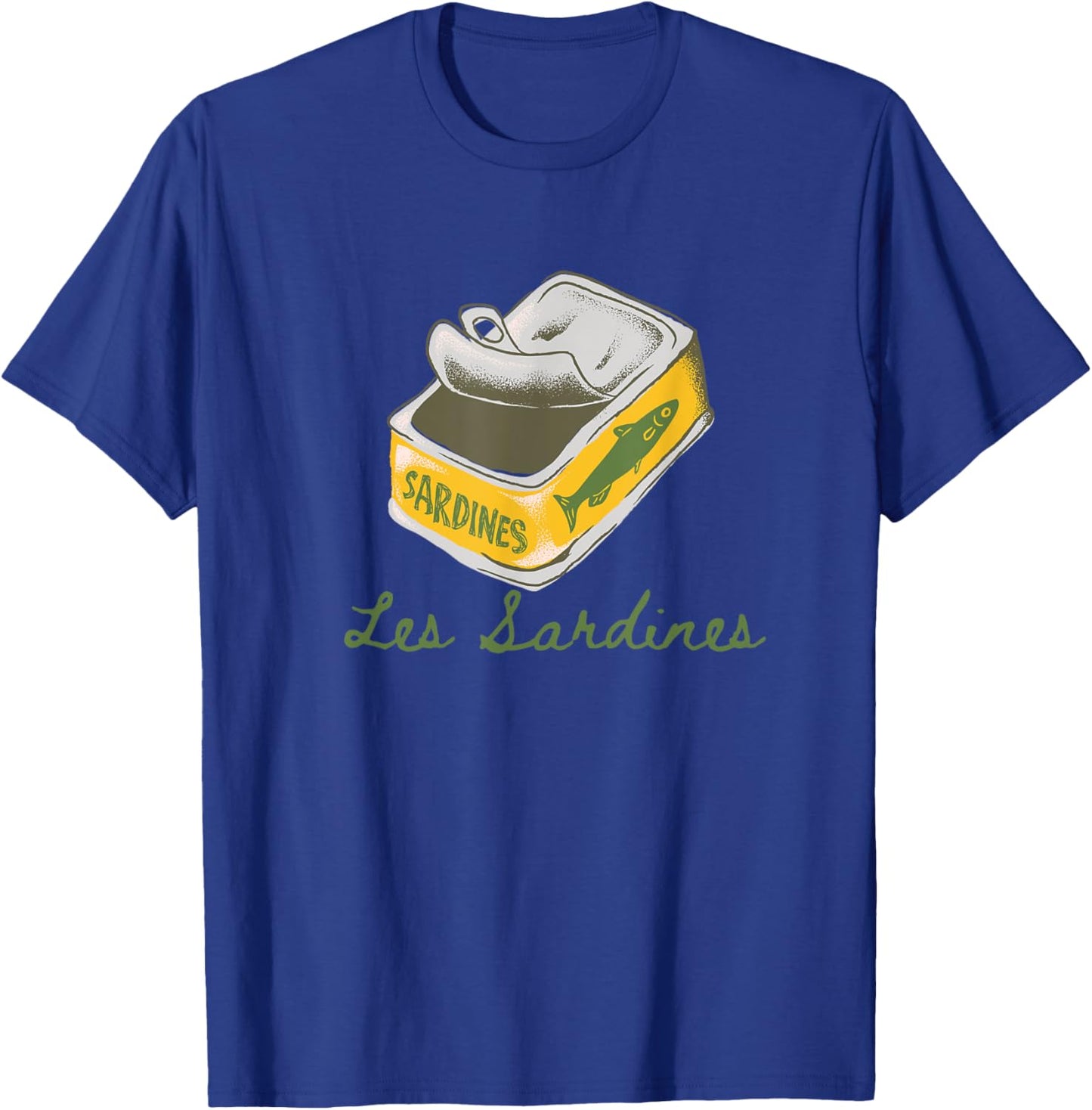 Les sardines fisherman aesthetic coastal sardine fish T-Shirt - T-Shirt | Royal