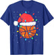 Funny Basketball Player Xmas Santa Hat Basketball Christmas T-Shirt - T-Shirt | Royal