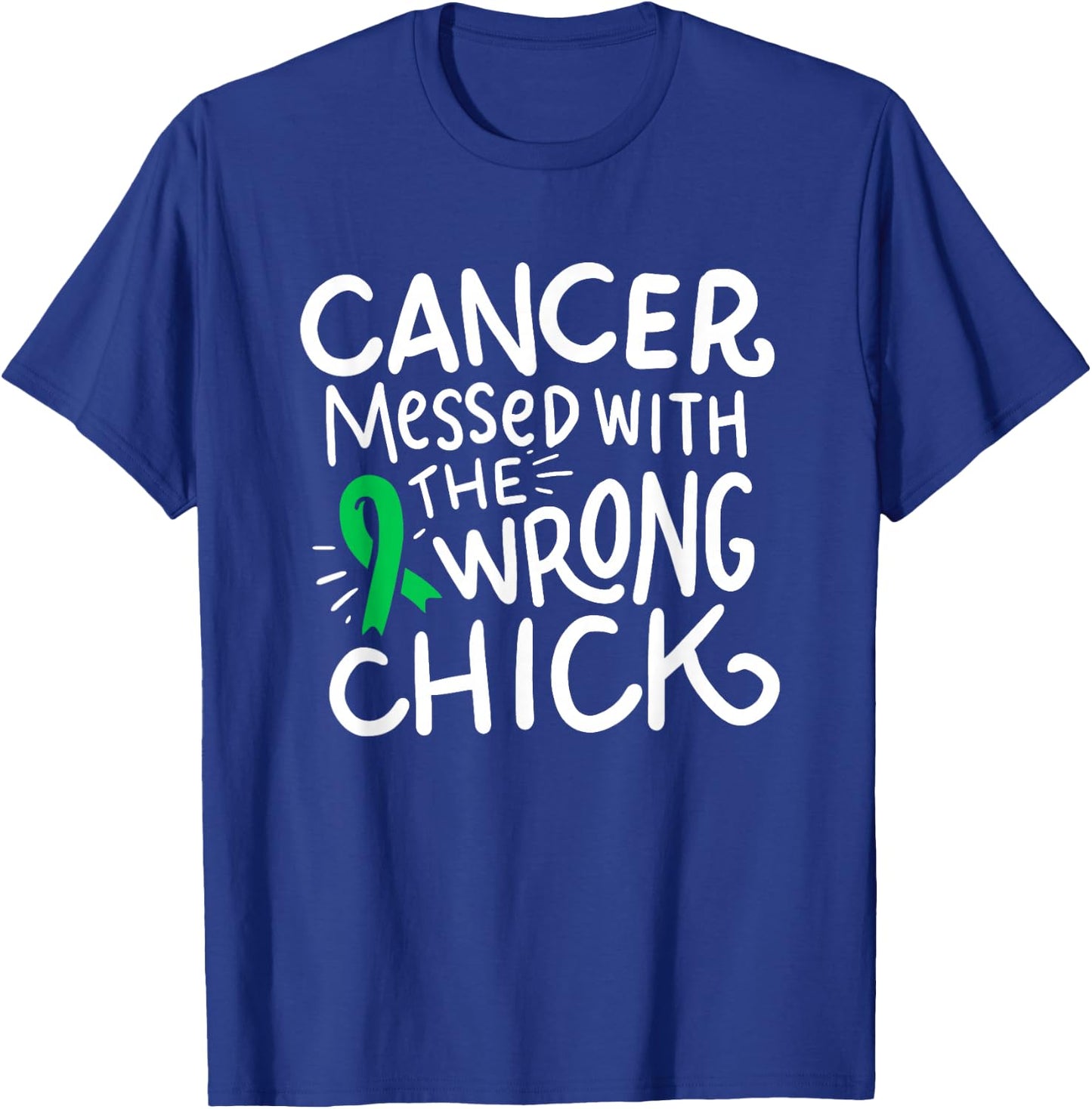 Gallbladder Cancer Survivor Bile Duct Chemo Green Ribbon T-Shirt - T-Shirt | Royal