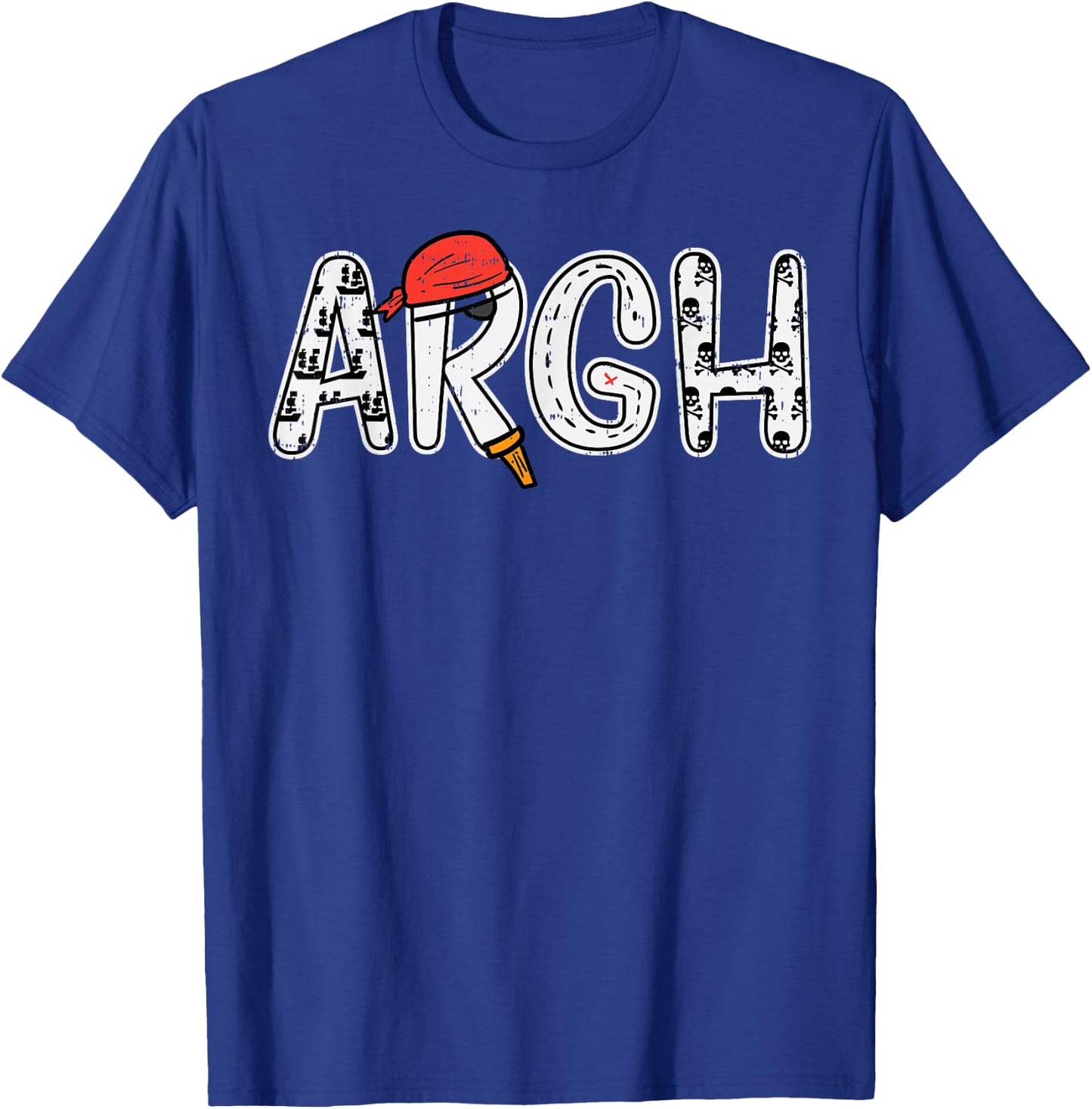 Argh Pirate Cute Halloween Costume Men Women Boys Girls Kids T-Shirt - T-Shirt | Royal