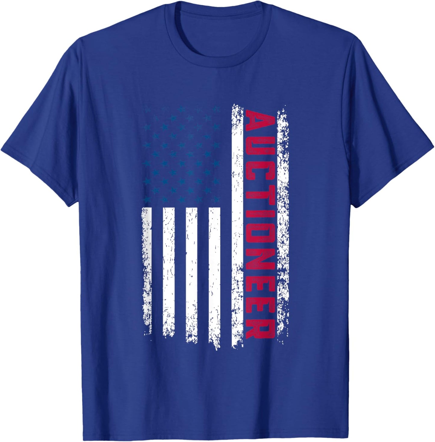 Auctioneer American Flag 4th July USA Patriotic Auctioneer T-Shirt - T-Shirt | Royal