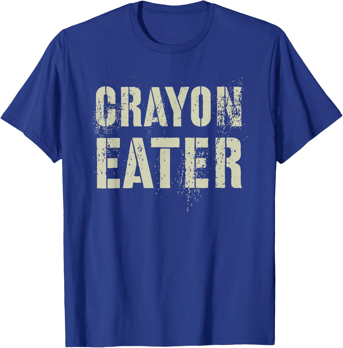 Funny Crayon Eater Proud Military Dad Officer Corp Joke T-Shirt - T-Shirt | Royal