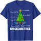 Funny Math Geometry Christmas Tree Geometree Teacher T-Shirt - T-Shirt | Royal
