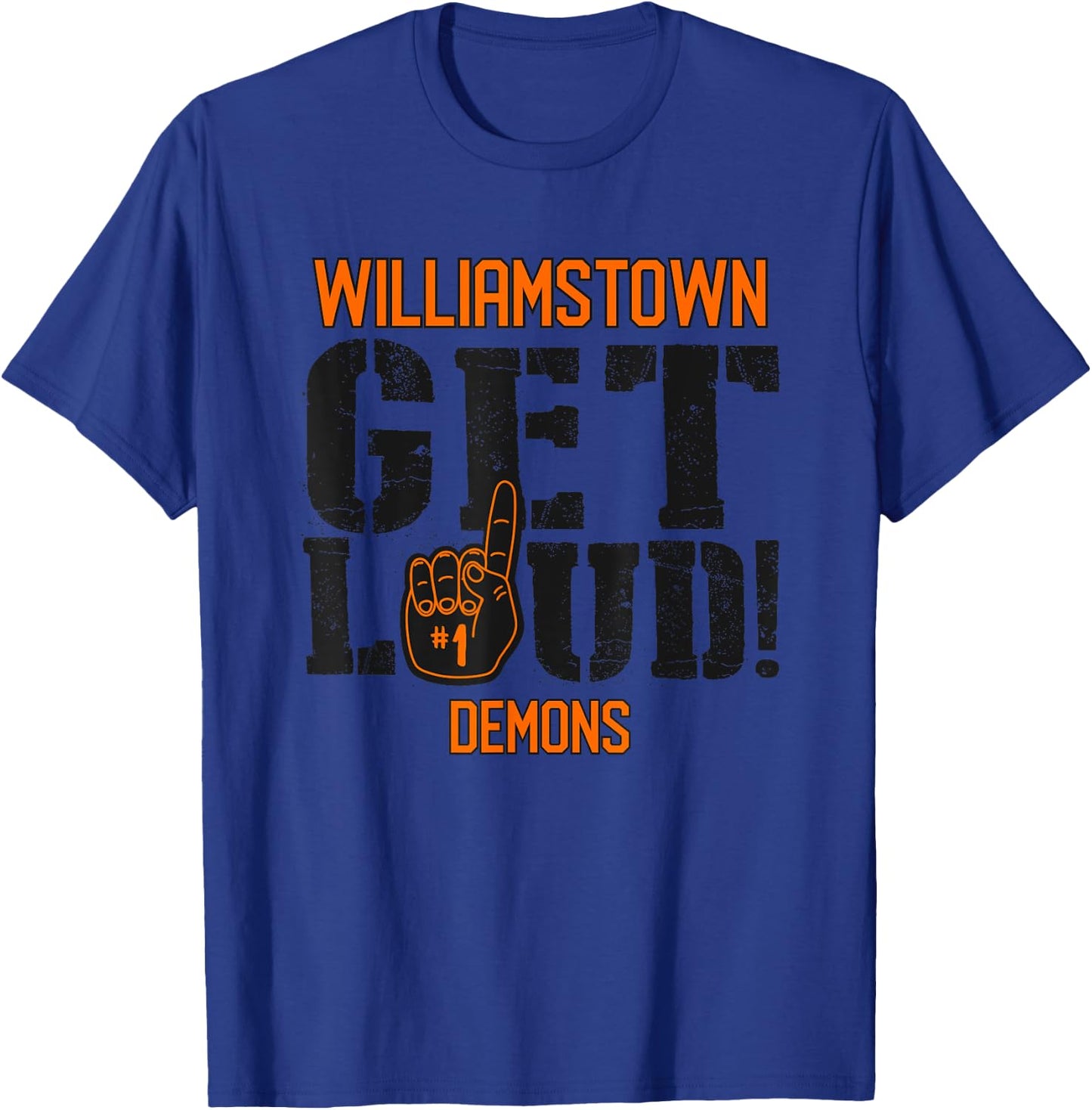 Williamstown High School GET LOUD Demons T-Shirt - T-Shirt | Royal