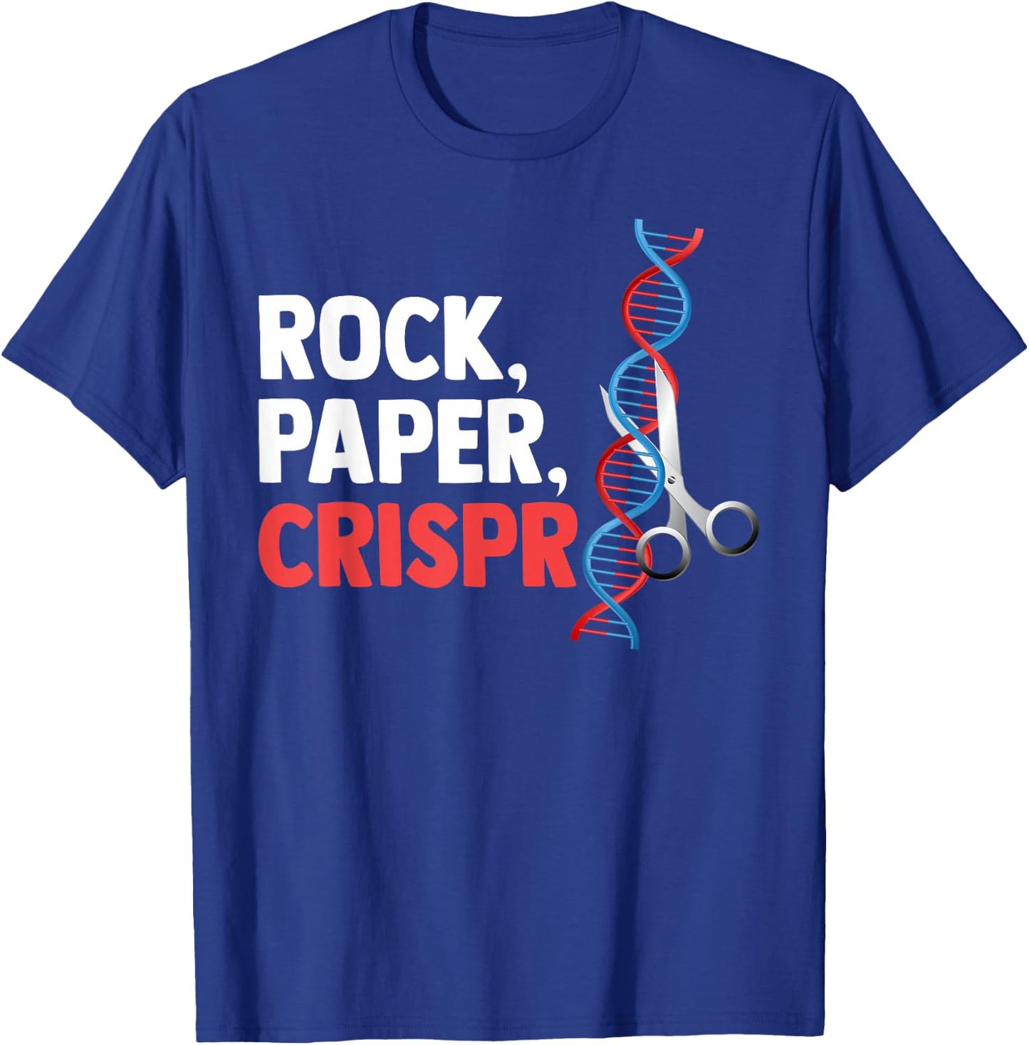 Crispr Rock Paper Scientist Biologist T-Shirt - T-Shirt | Royal