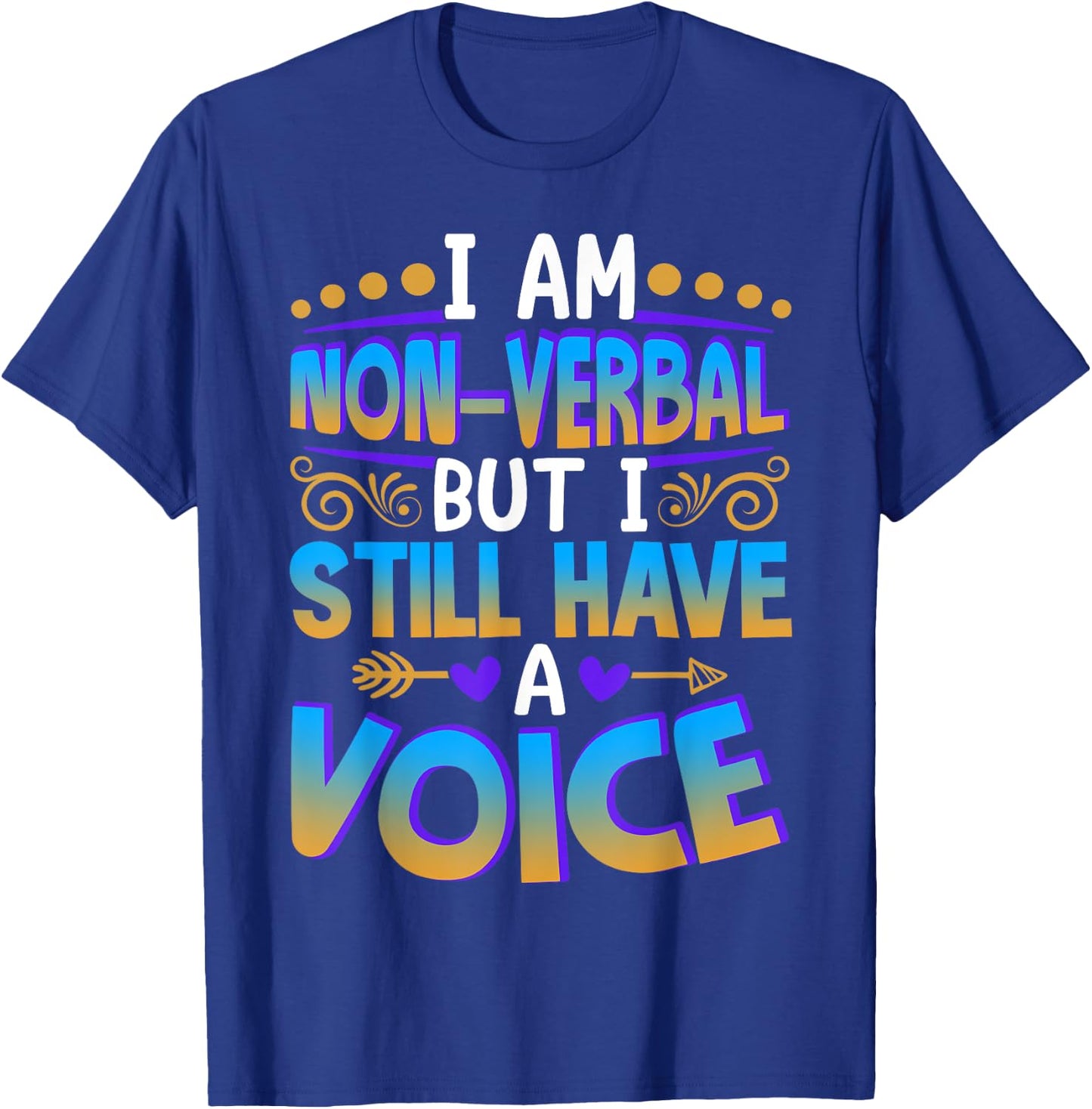 Special Needs NonVerbal Autism Awesome Gift T-Shirt - T-Shirt | Royal