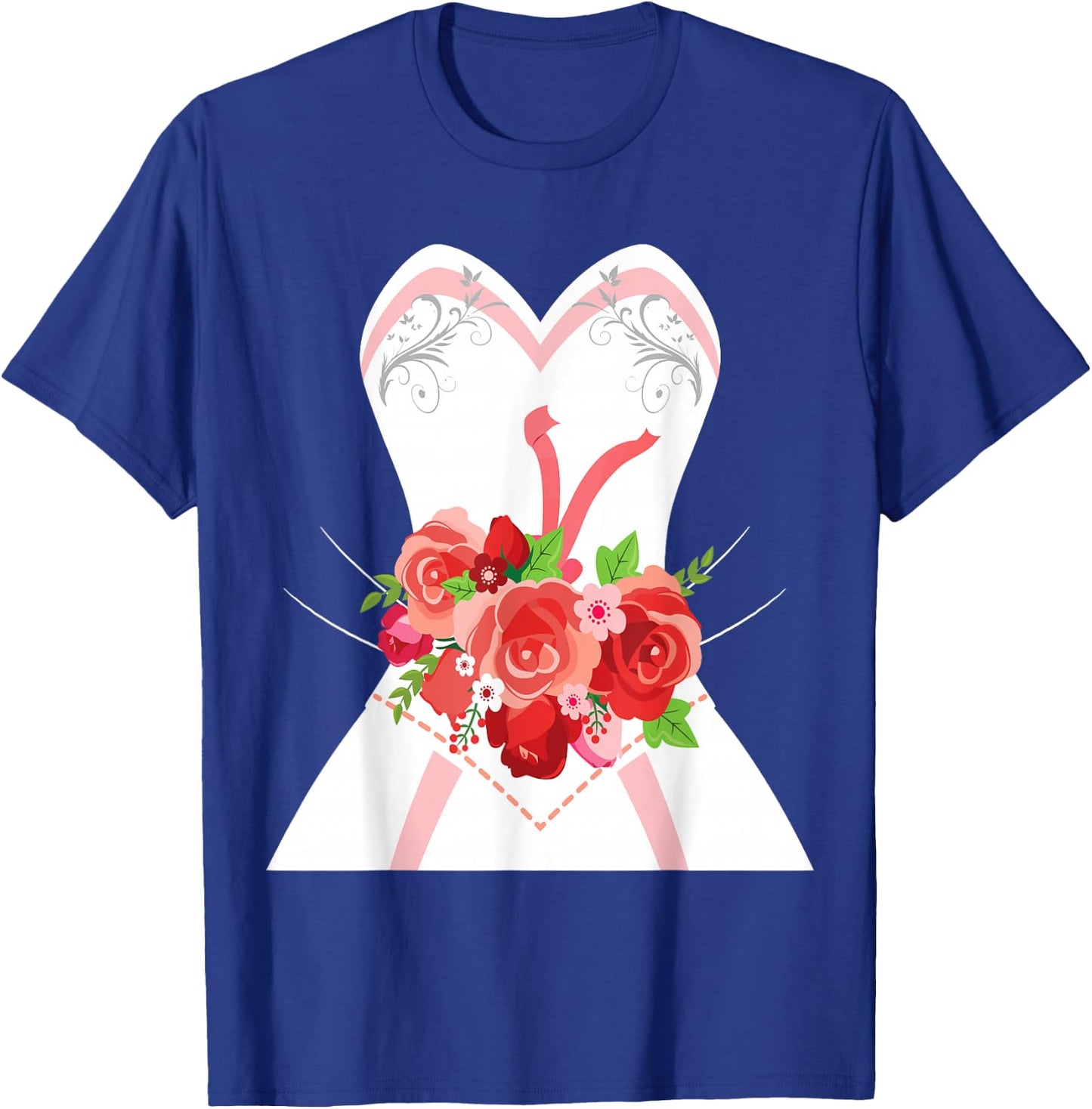 Simple Wedding Dress for Bridal Showers Gift T-Shirt - T-Shirt | Royal