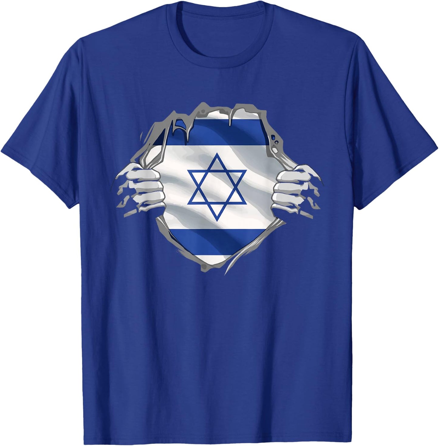 Israel Shirt Israel Flag Star of David Israeli Roots Jewish T-Shirt - T-Shirt | Royal
