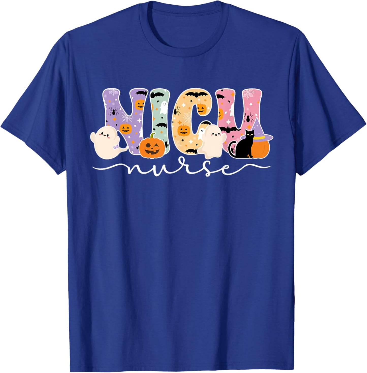 Spooky NICU Nurse Halloween NICU Nursing T-Shirt - T-Shirt | Royal