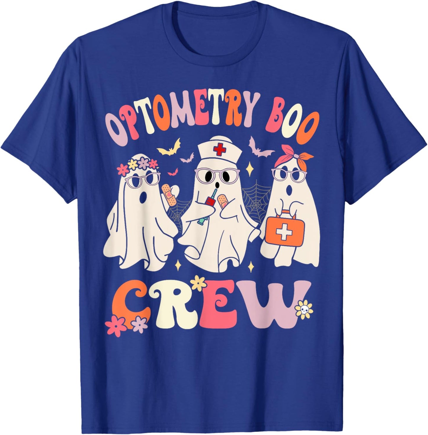 Optometry Boo Crew Optometrist Halloween Eye Doctor Funny T-Shirt - T-Shirt | Royal