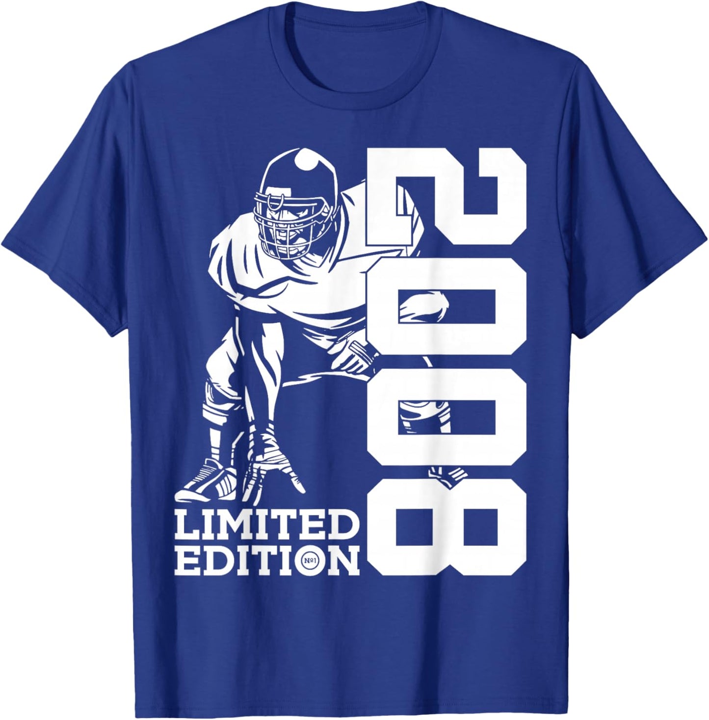 18th BIRTHDAY FOOTBALL LIMITED EDITION 2008 FOOTBALL T-Shirt - T-Shirt | Royal