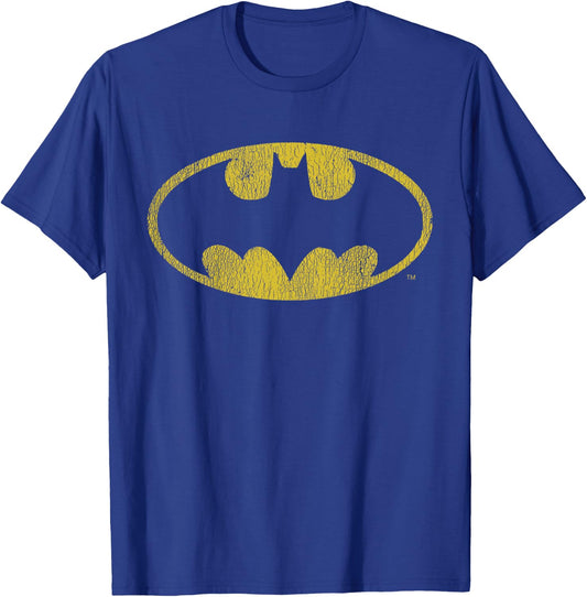 Kids DC Comics Batman Distressed Classic Logo T-Shirt - T-Shirt | Royal
