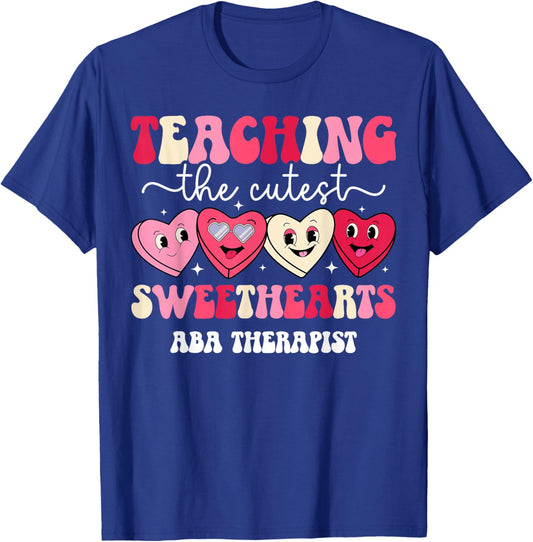 Valentine ABA Therapist Valentines Day ABA Therapy T-Shirt - T-Shirt | Royal
