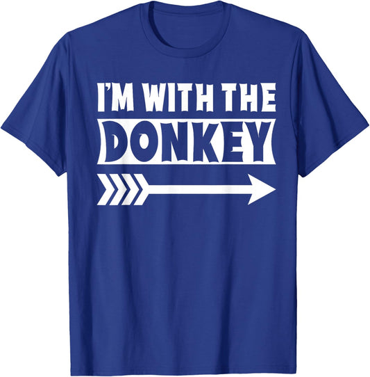 I'm With The Donkey Halloween Costume Donkey Halloween T-Shirt - T-Shirt | Royal