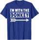 I'm With The Donkey Halloween Costume Donkey Halloween T-Shirt - T-Shirt | Royal
