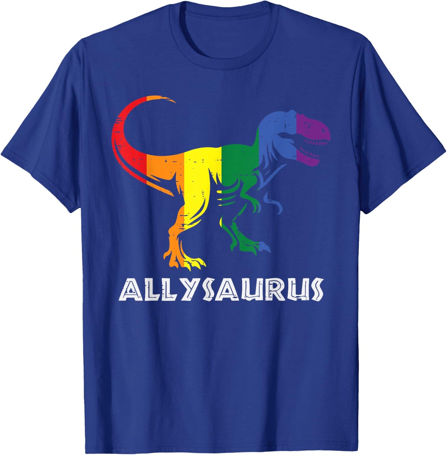 Gay Pride Month Allysaurus Trex Dino LGBTQ Ally Boys Kids T-Shirt - T-Shirt | Royal
