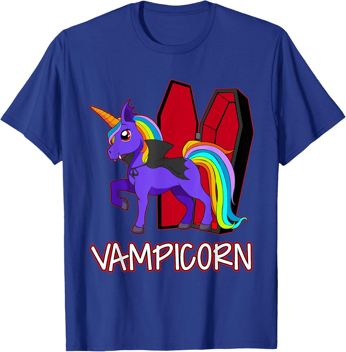Unicorn Vampire Vampicorn Cute Women Halloween Party T-Shirt - T-Shirt | Royal