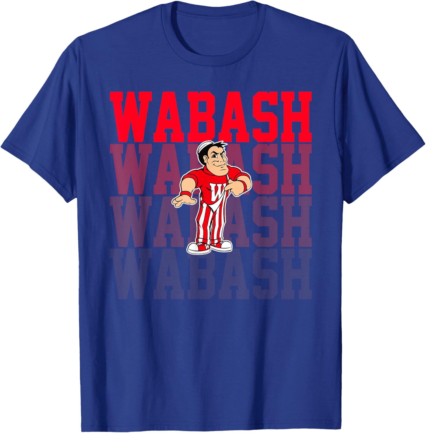 Wabash College Retro Vintage Sports Women T-Shirt - T-Shirt | Royal