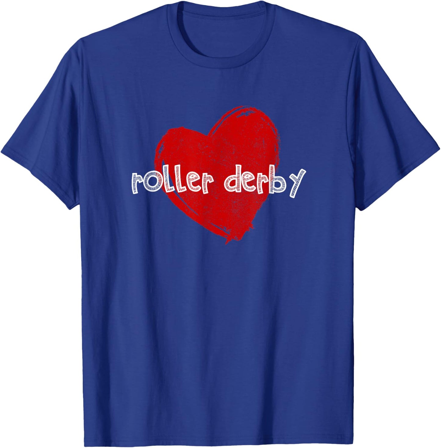 Love Roller Derby Heart Funny Cute Gift Skaters Girls T-Shirt - T-Shirt | Royal