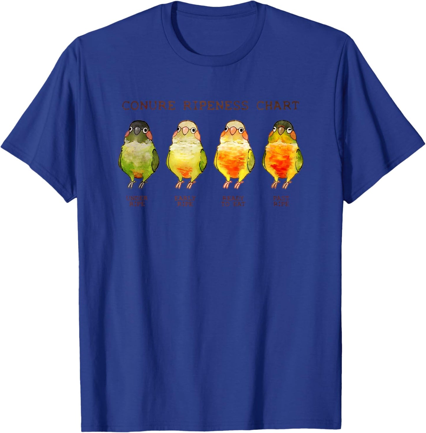 Conure Ripeness Chart T-Shirt - T-Shirt | Royal