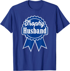 Trophy Husband Retro Ribbon Style T-Shirt - T-Shirt | Royal