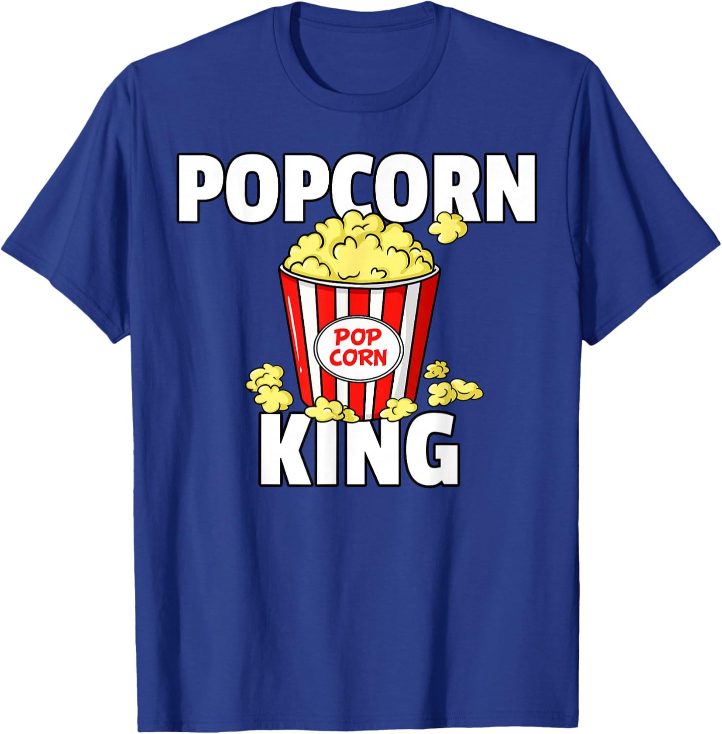 Popcorn King Cinema Movie Snack T-Shirt - T-Shirt | Royal