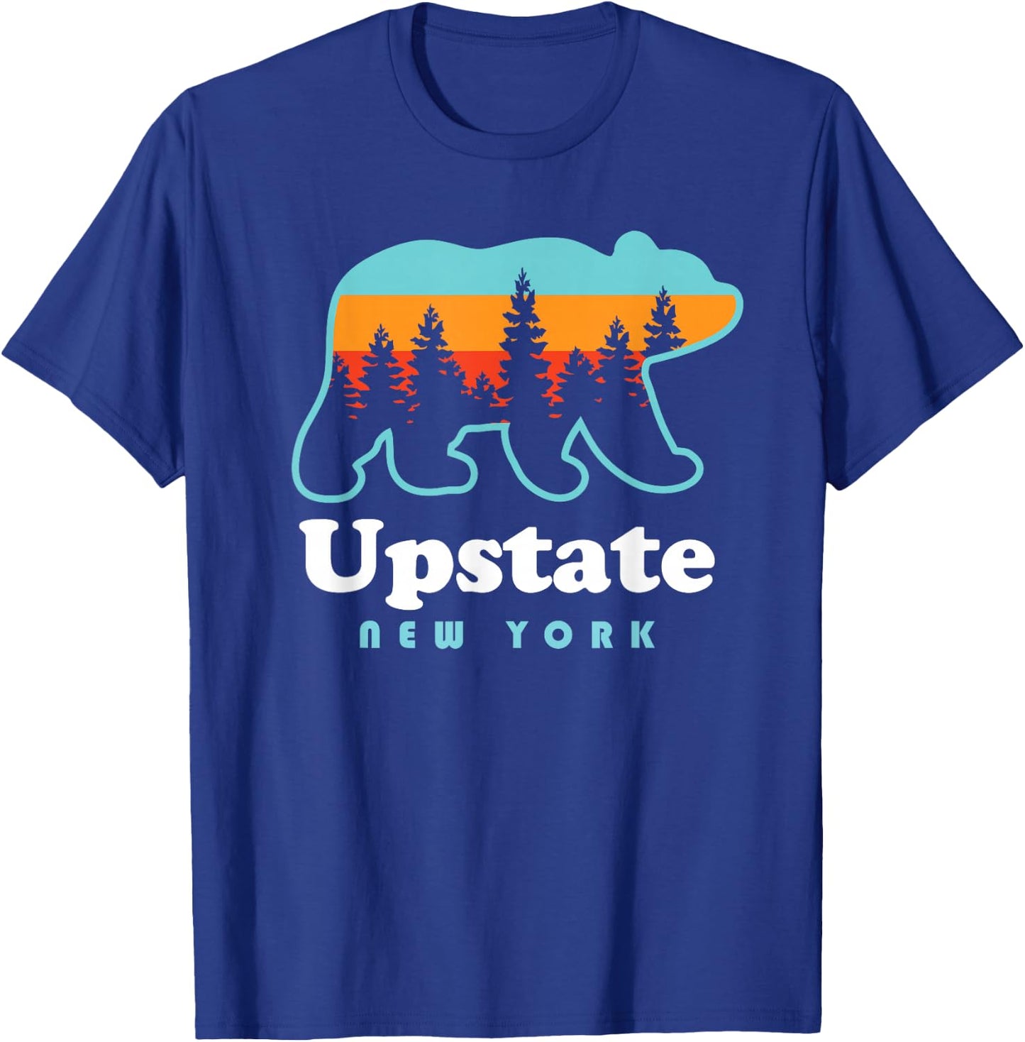 Upstate New York Shirt - Bear Upstate New York T-Shirt - T-Shirt | Royal