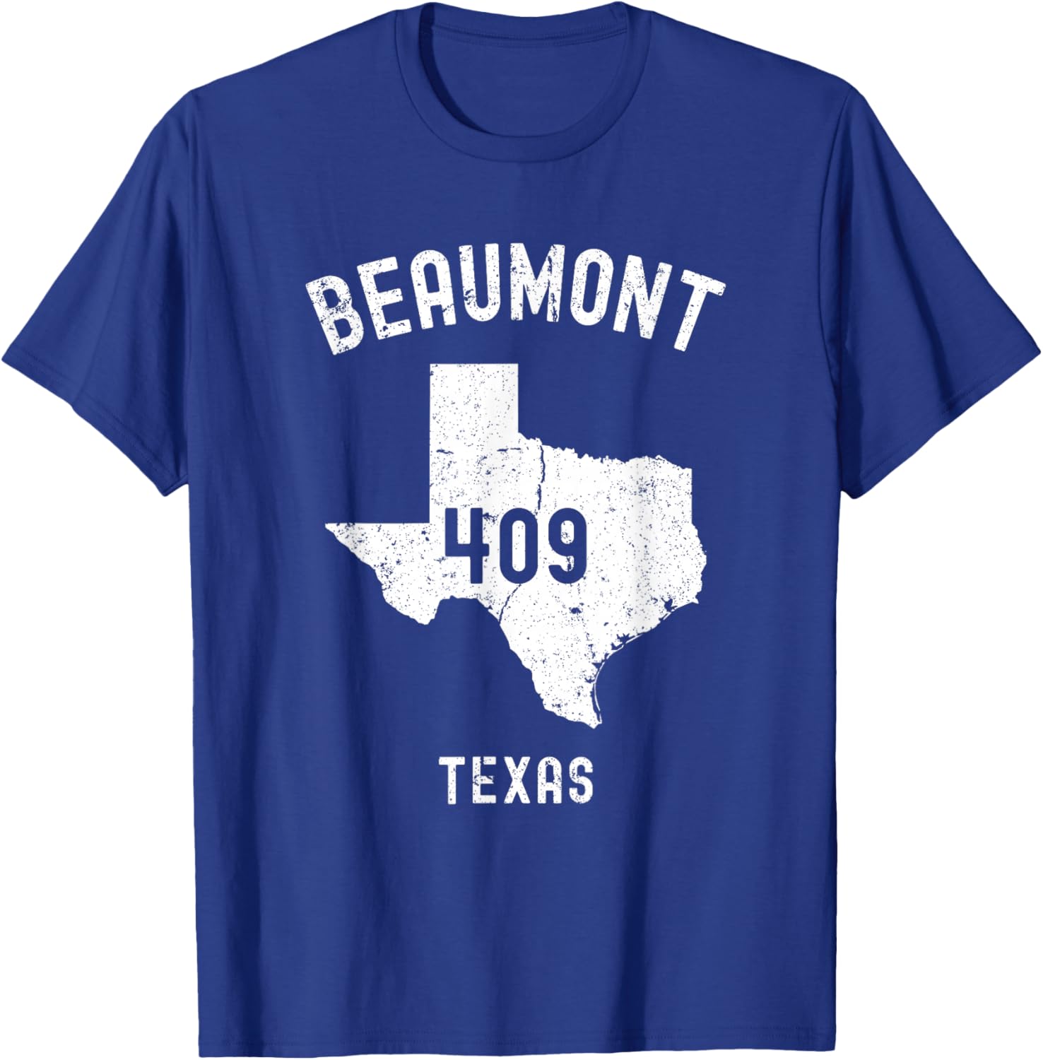 Beaumont Texas TX 409 Vintage Athletic Style T-Shirt - T-Shirt | Royal