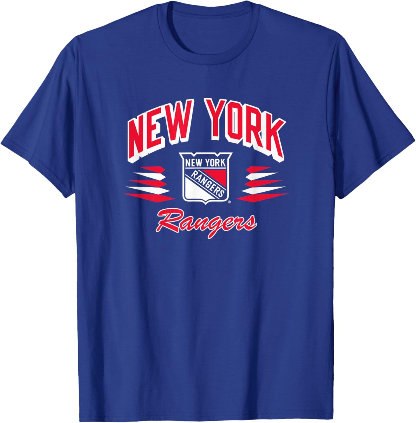 New York Rangers Retro Diamond Blue Officially Licensed T-Shirt - T-Shirt | Royal