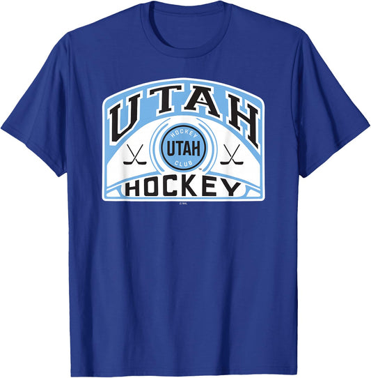 Utah Hockey Club Glide Dark Heather Officially Licensed T-Shirt - T-Shirt | Royal