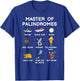Master Of Palindromes Funny Palindromic Kids Boys Girls Cool T-Shirt - T-Shirt | Royal