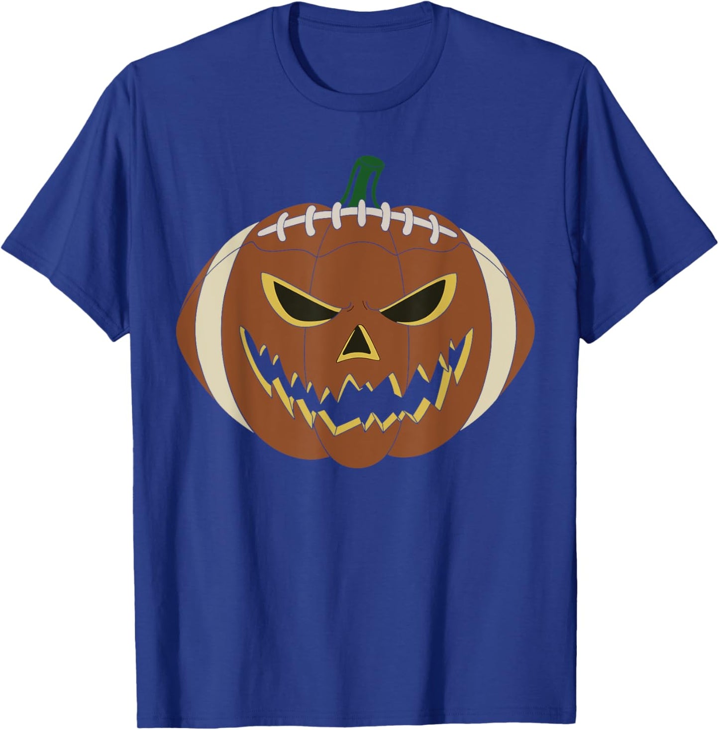 Vintage football Player Pumpkin Costume Halloween Scary T-Shirt - T-Shirt | Royal
