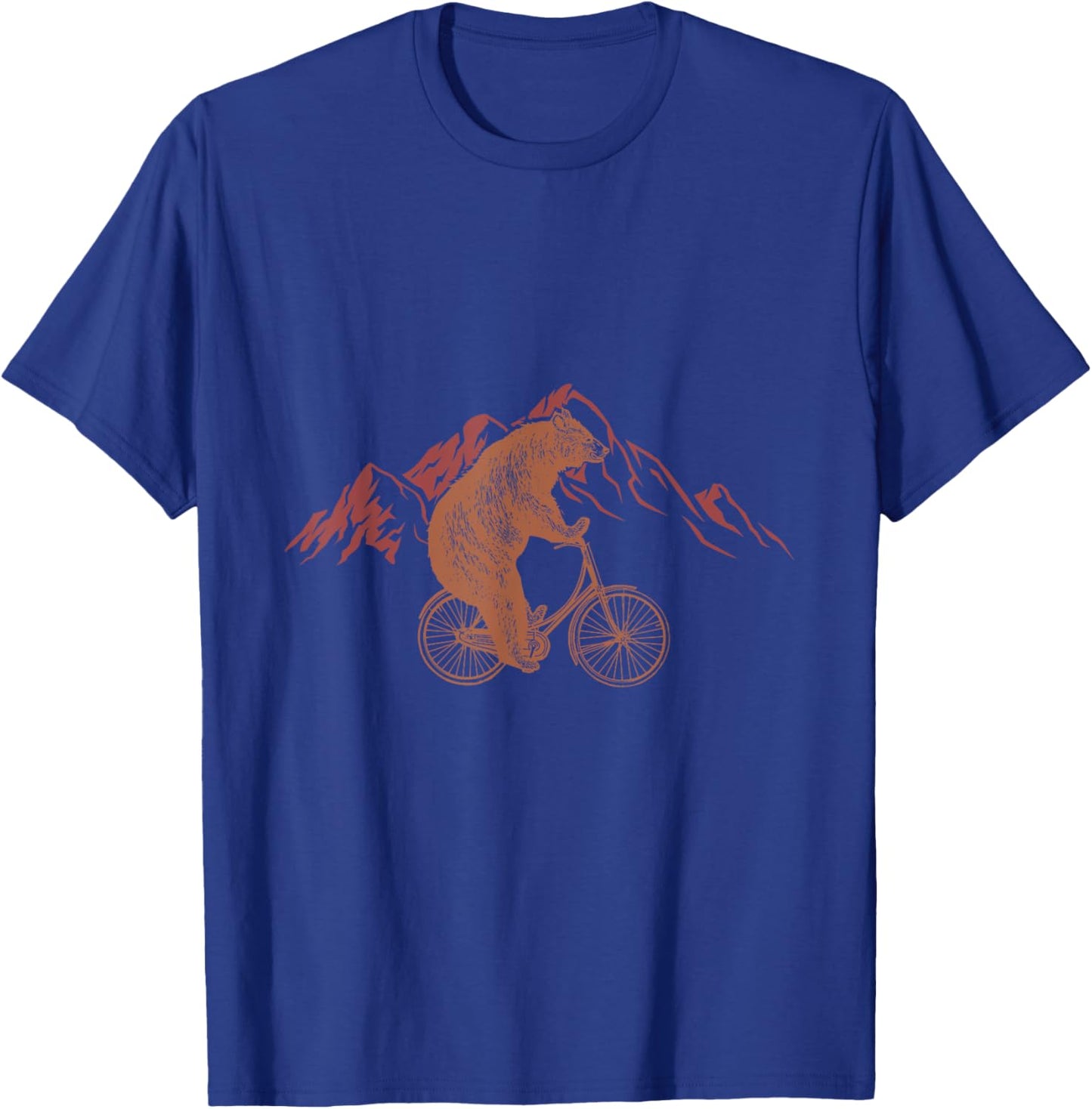 Bear Riding A Bicycle T-Shirt - T-Shirt | Royal