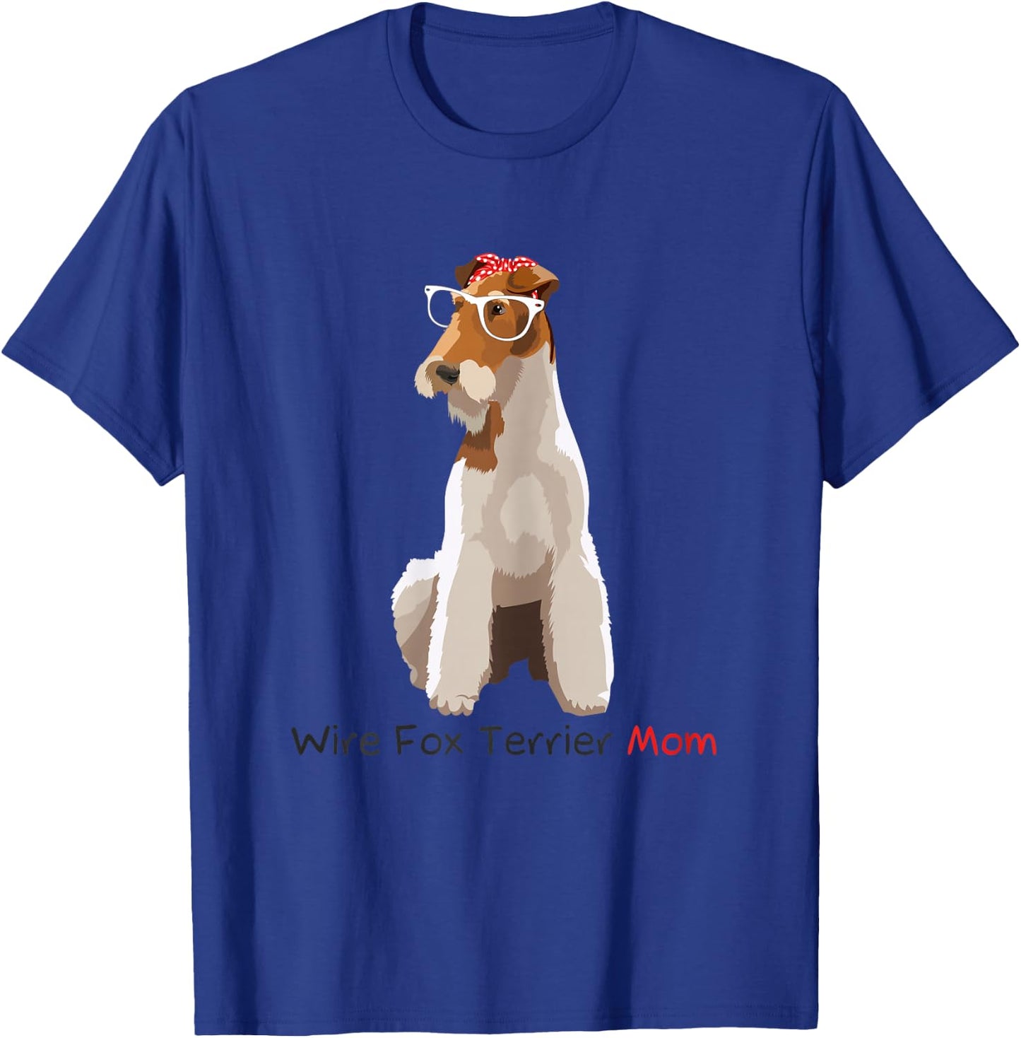 Wire Fox Terrier Mom Retro Mothers Day Gift Mum Dog T-Shirt - T-Shirt | Royal