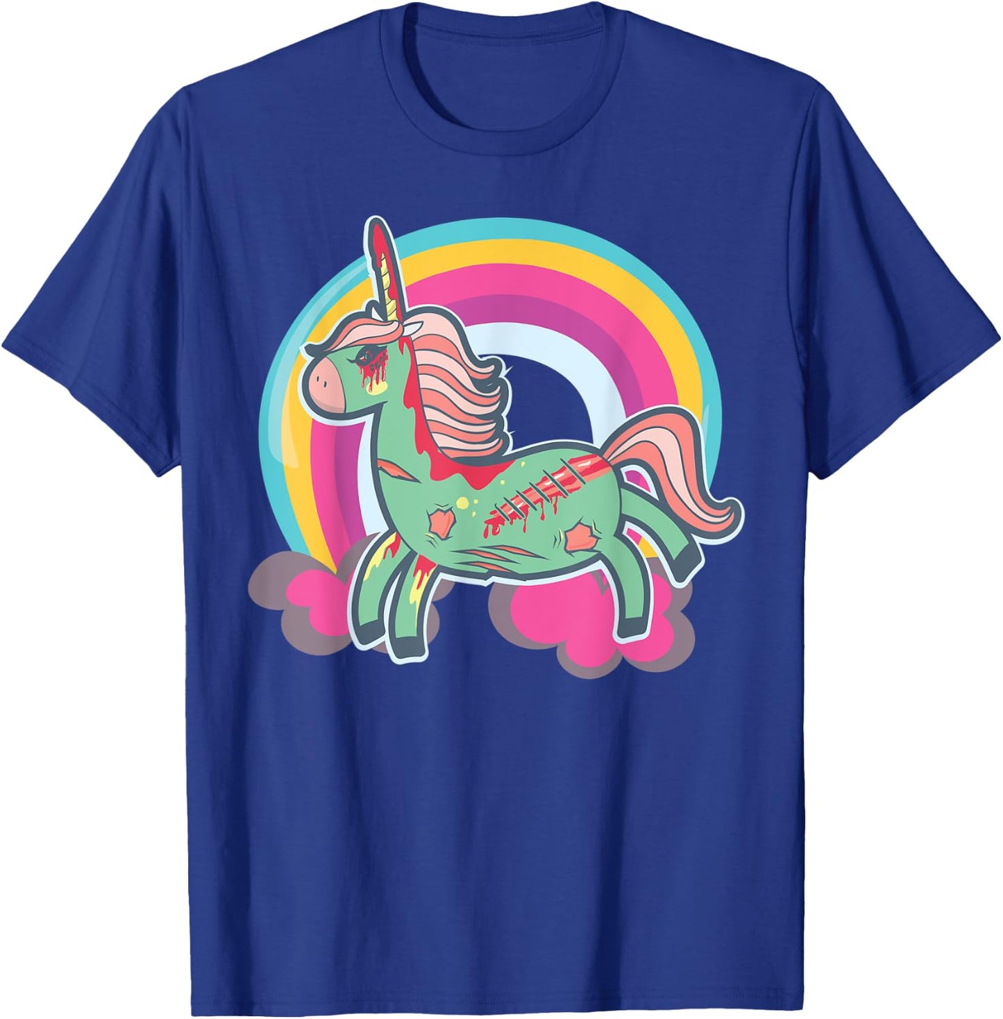 Zombicorn Zombie Unicorn Undead Pastel Halloween T-Shirt - T-Shirt | Royal