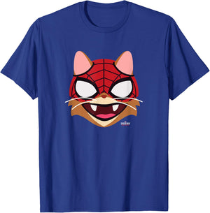 Marvel Spider-Man: Miles Morales Spider-Cat Big Face T-Shirt - T-Shirt | Royal