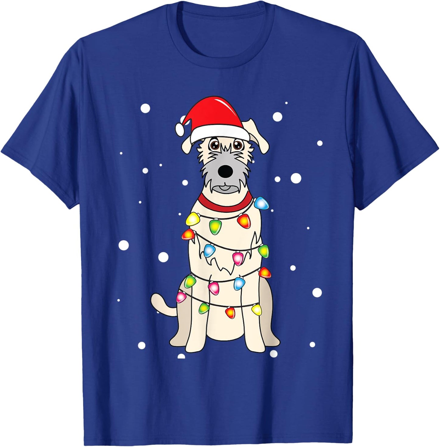 Irish Wolfhound Christmas Mom Dad Dog Gift Women Kids T-Shirt - T-Shirt | Royal
