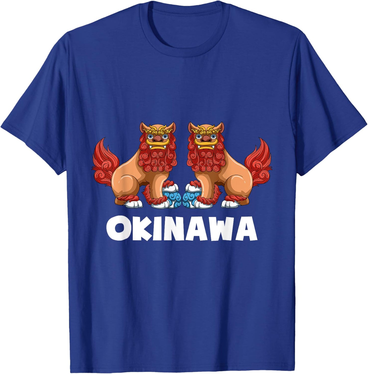 Shisa Dog - Guardian Lions Okinawa Japan Gift T-Shirt - T-Shirt | Royal